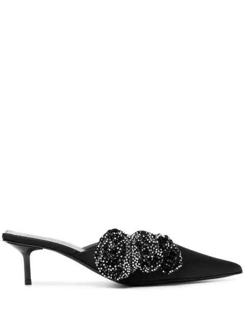 Magda Butrym 50mm crystal-embellished leather mules