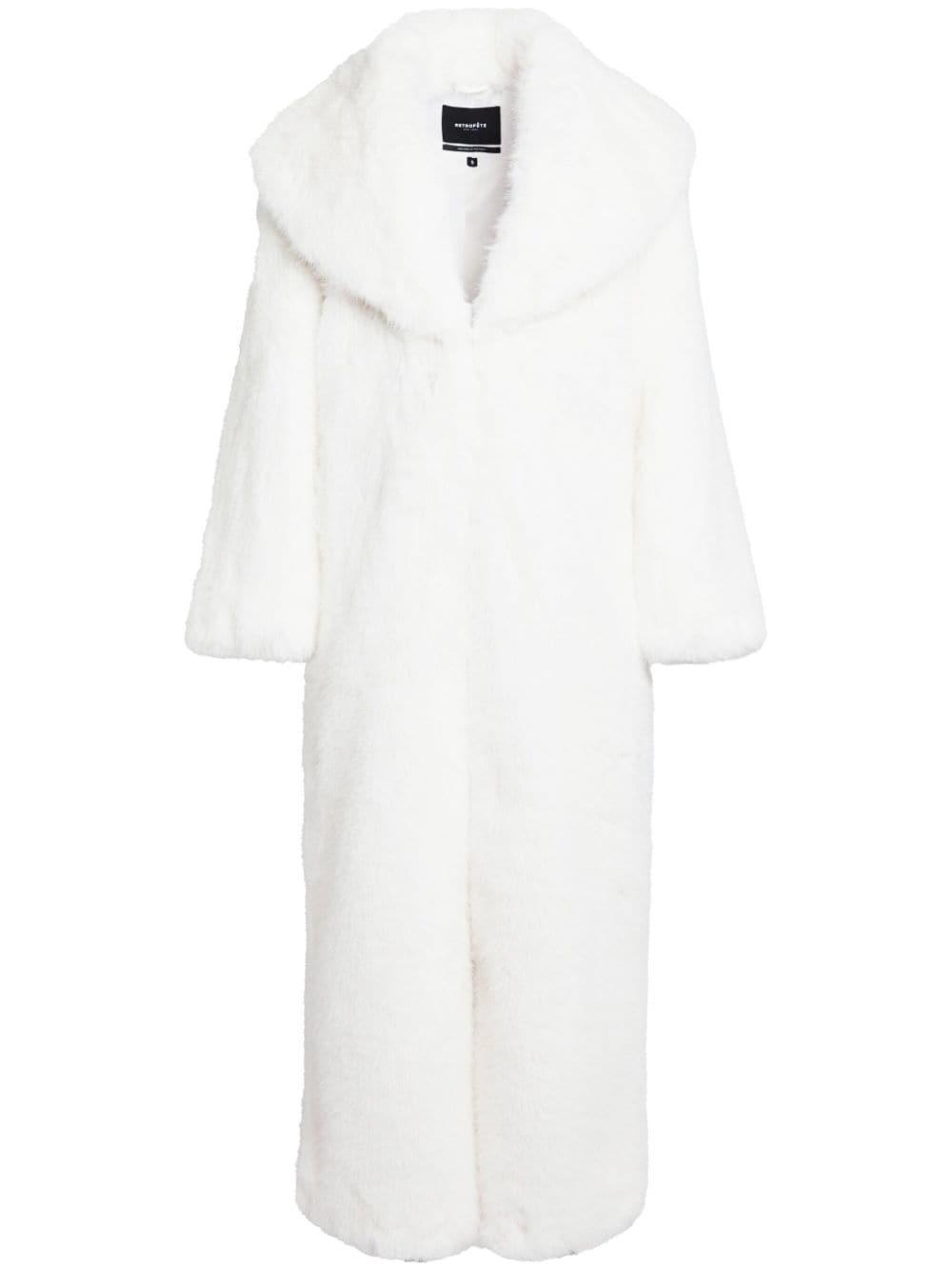 Retroféte Averie Faux-fur Hooded Coat In White