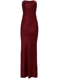 Retrofete Keaton silk strapless gown - Red