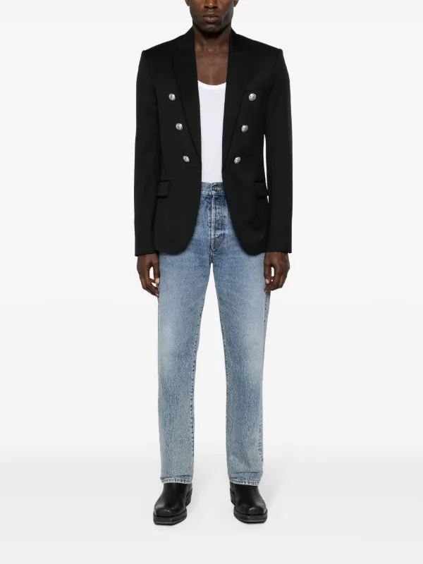 Balmain button-embellished Wool Blazer | Black | FARFETCH