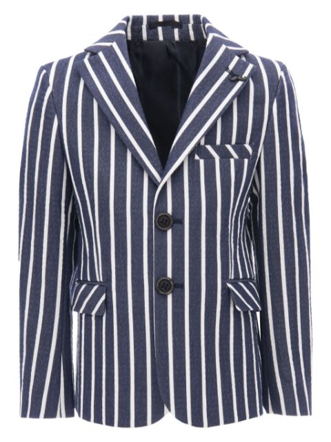 Moustache striped single-breasted blazer