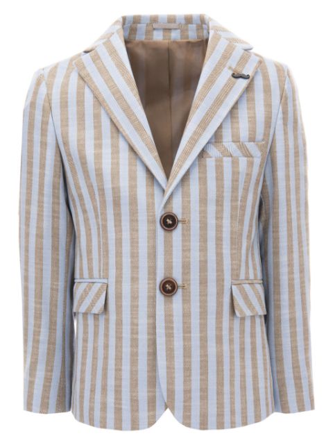 Moustache striped single-breasted blazer