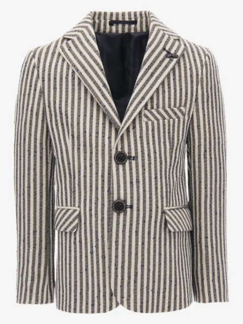 Moustache striped single-breasted blazer