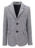 Moustache striped single-breasted blazer - Grey