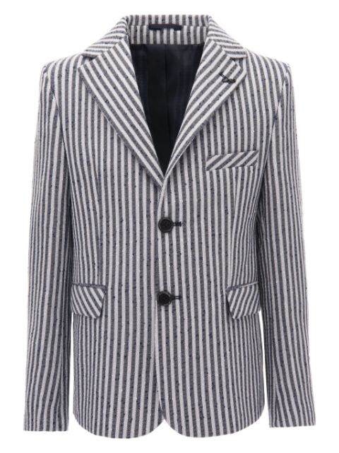 Moustache striped single-breasted blazer