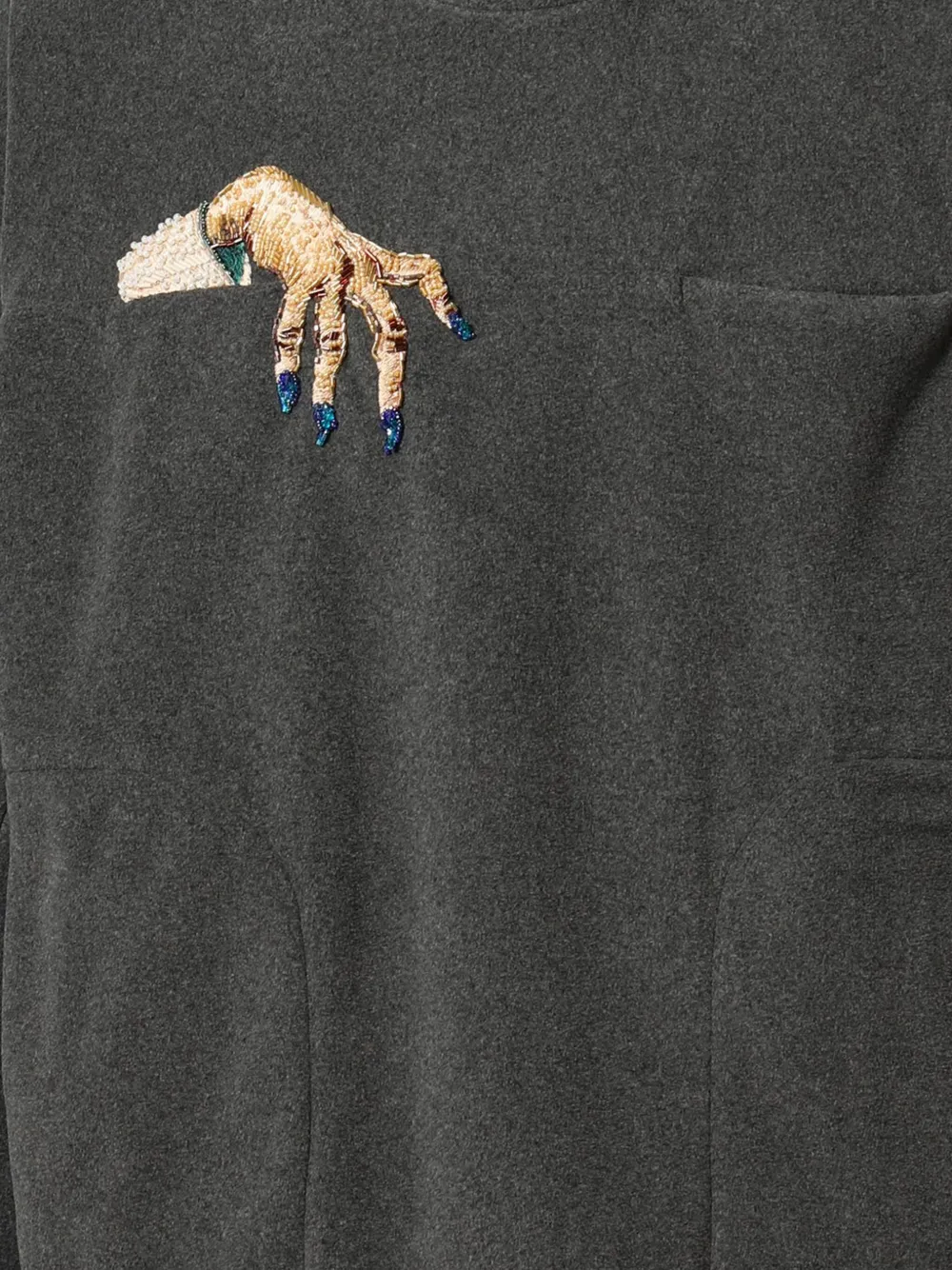 Undercover bead-embroidered mélange sweatshirt - Grijs
