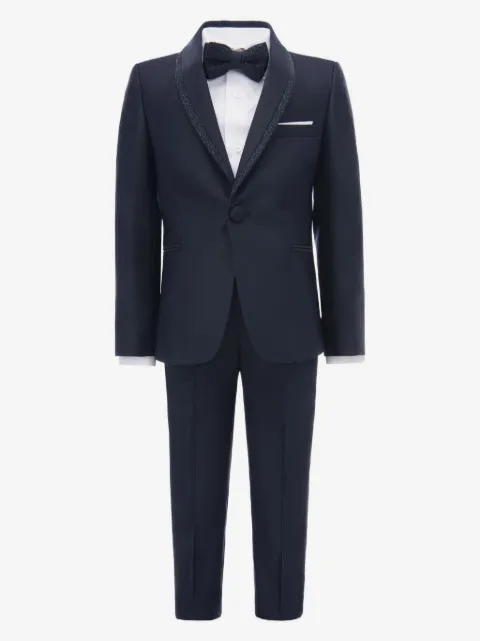 Moustache glitter-trim suit (set of four)