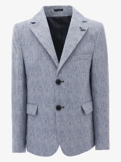 Moustache tweed single-breasted blazer