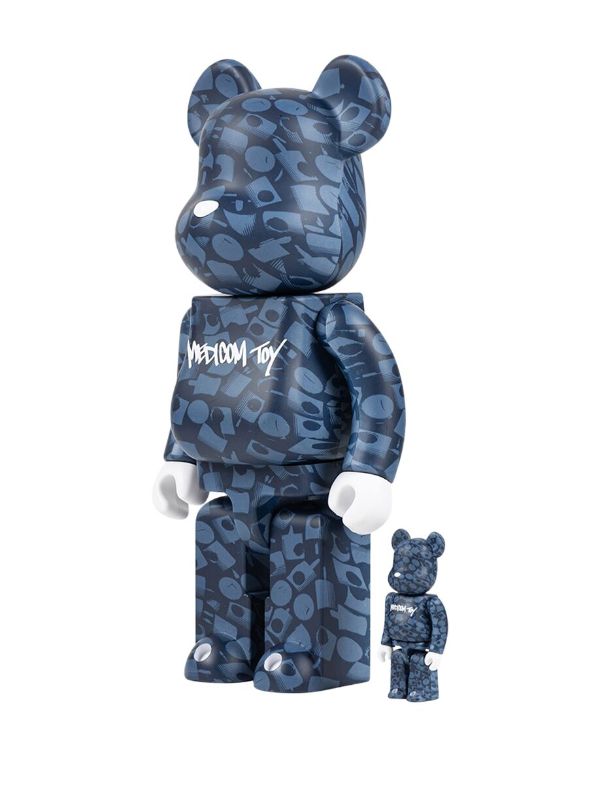 MEDICOM TOY x Stash BE@RBRICK 100% And 400% Figure Set | Blue | FARFETCH UK