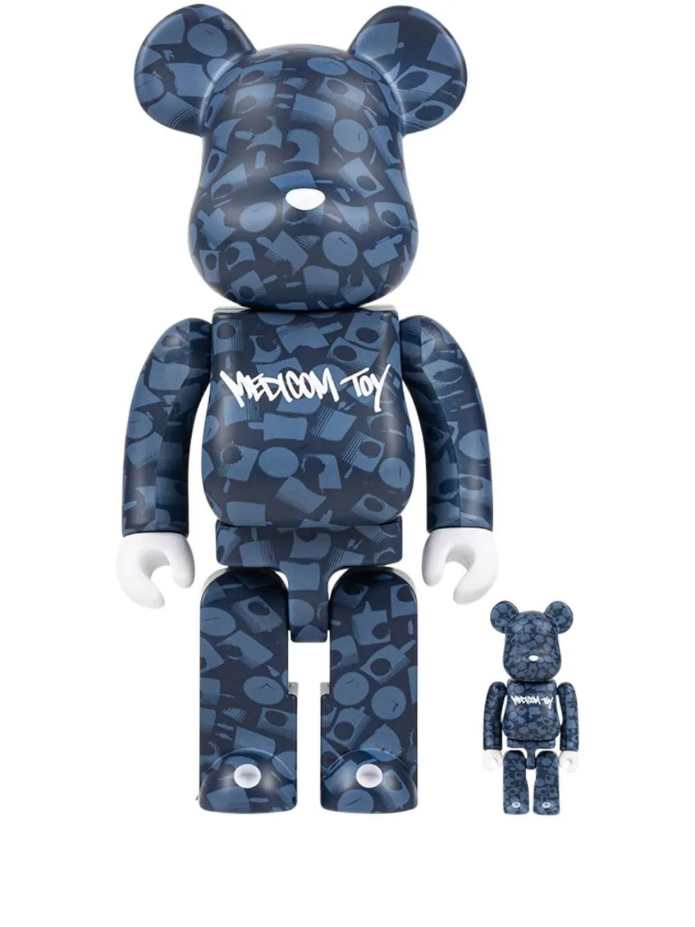 Medicom Toy x Stash BE@RBRICK 100% and 400% figure set - Blu