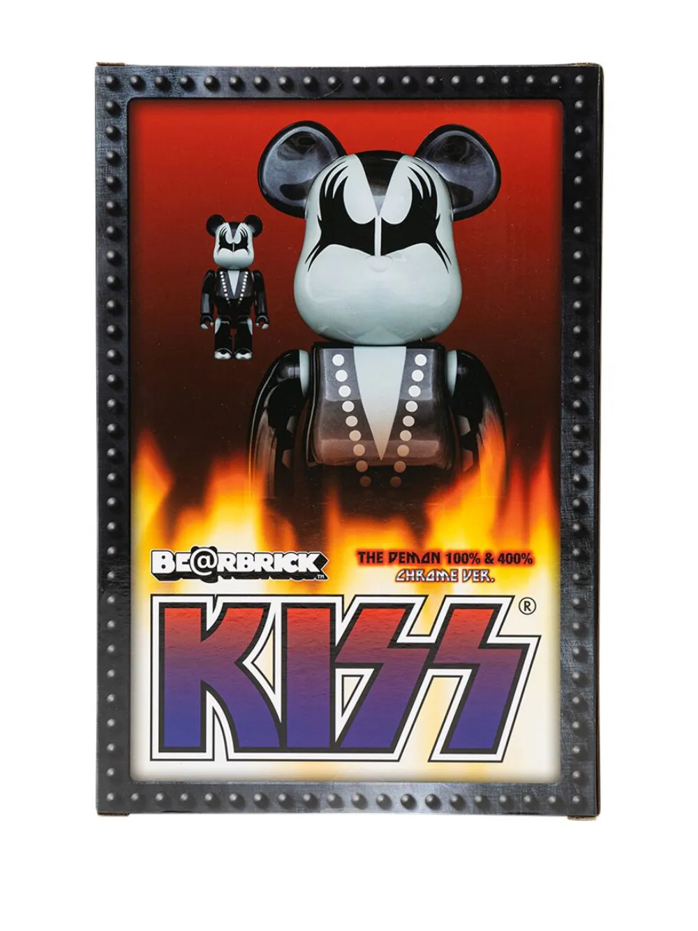 Shop Medicom Toy X Kiss Demon Be@rbrick 100% And 400% Figure Set In Grey