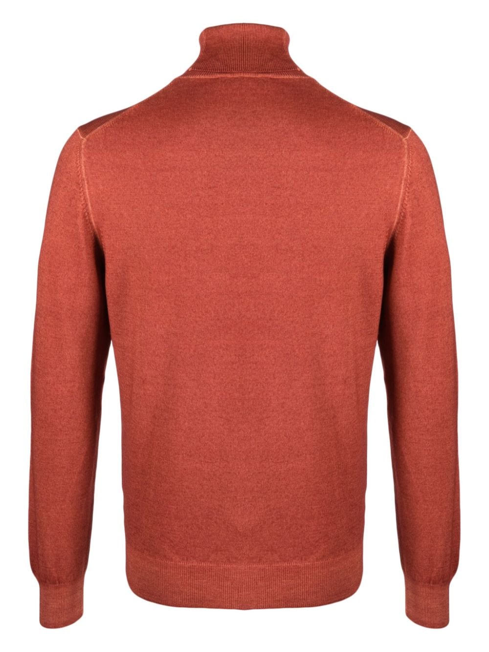 Shop Fileria Roll-neck Virgin Wool Jumper In Orange