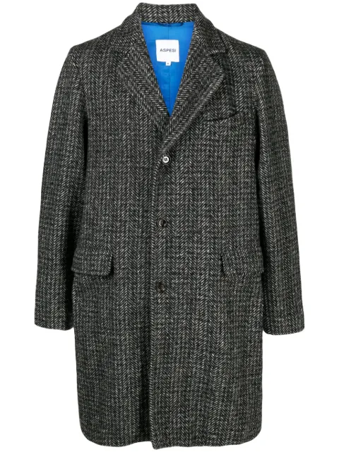 ASPESI Franz single-breasted bouclé coat