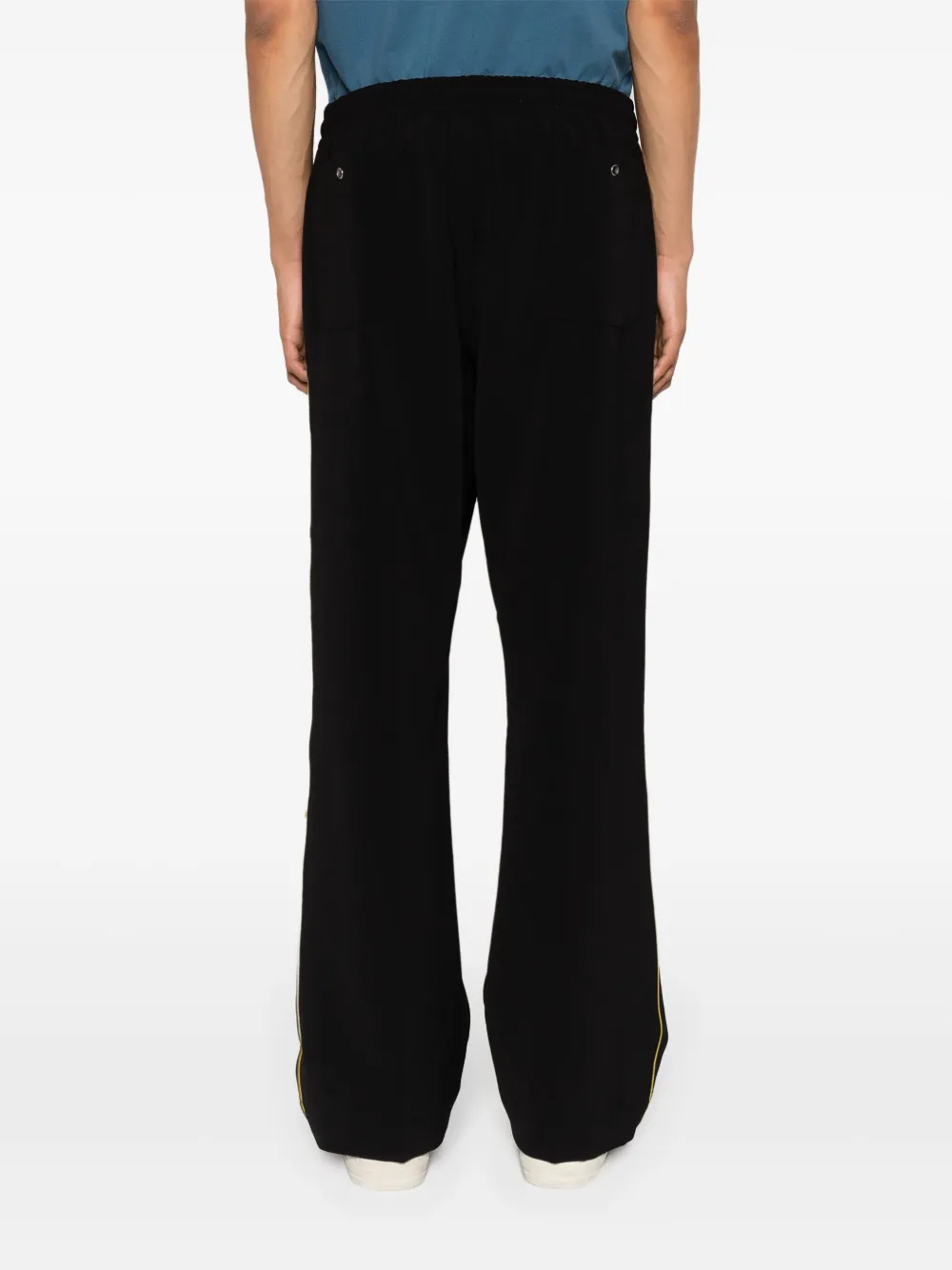 Quality Embroidered Needles Track Pants Classic Stripe Trousers