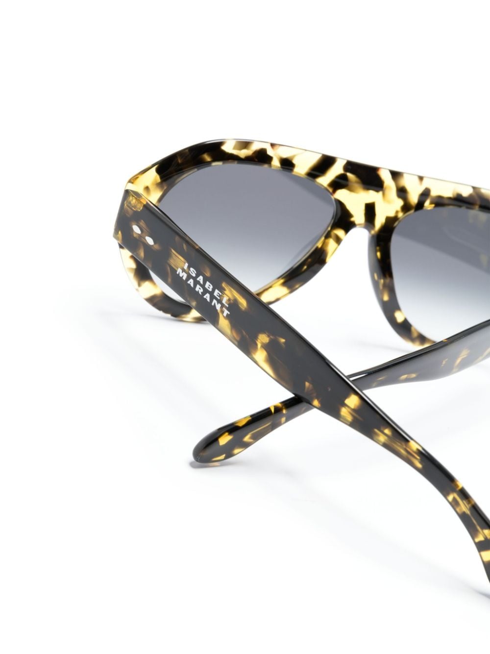 Shop Isabel Marant Eyewear Tortoiseshell Oversize-frame Sunglasses In Yellow