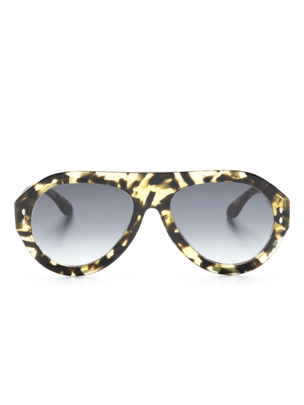 Isabel Marant Eyewear Tortoiseshell Oversize-frame Sunglasses In Yellow