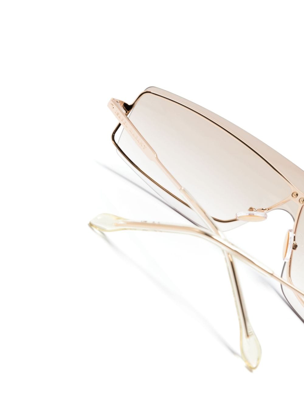 Shop Isabel Marant Eyewear Shield-frame Gradient Sunglasses In Gold