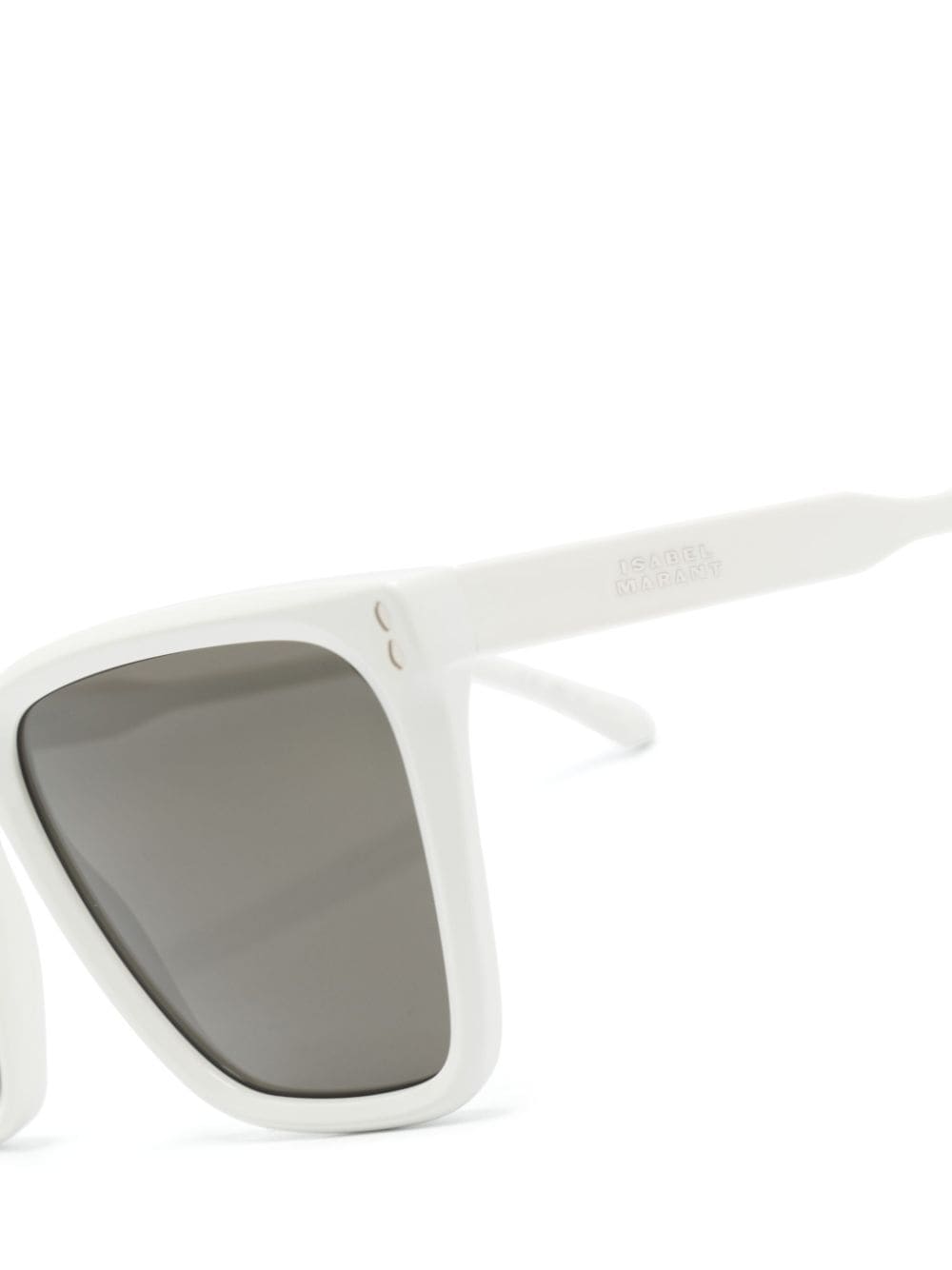 Shop Isabel Marant Eyewear Logo-print Square-frame Sunglasses In White