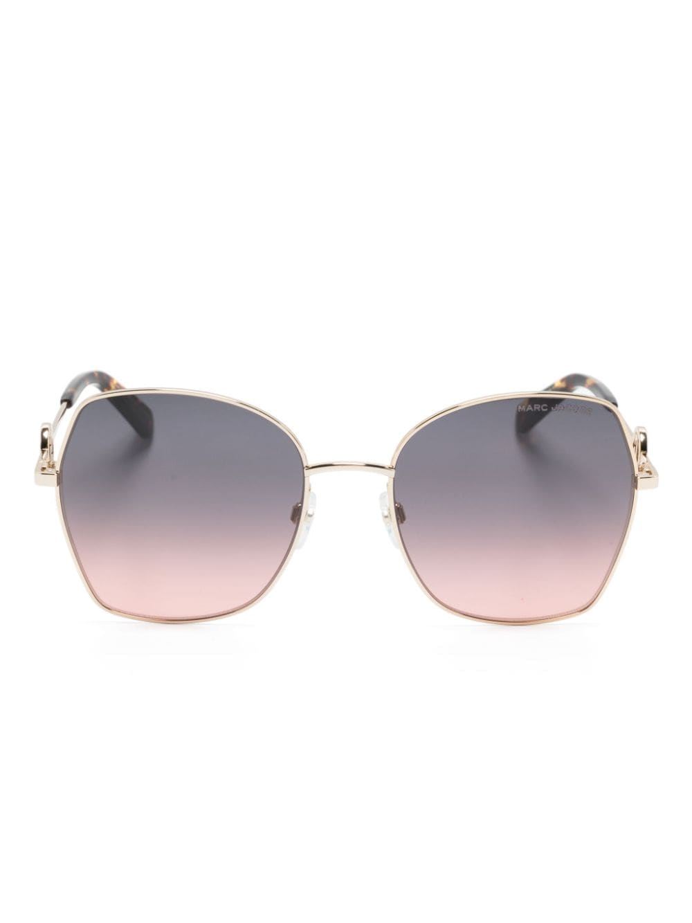 marc jacobs eyewear lunettes de soleil à monture géométrique - marron