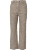 Chloé flared tweed cropped trousers - Yellow