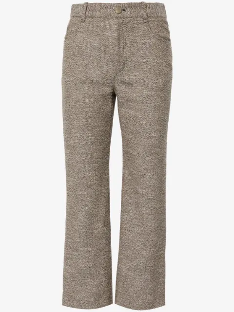 Chloé flared tweed cropped trousers