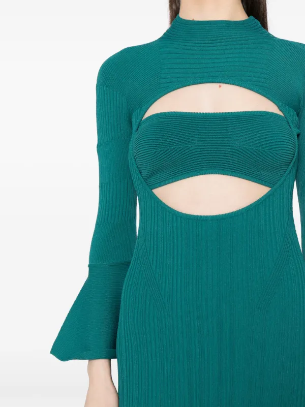 Cult Gaia Layered Cut-out Midi Dress - Green