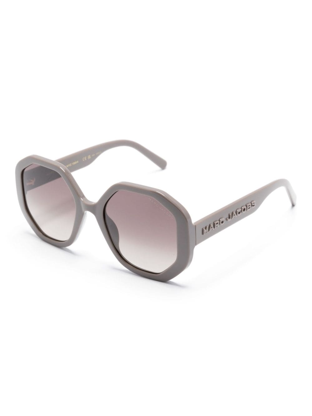 Shop Marc Jacobs Geometric-frame Gradient Sunglasses In Grey