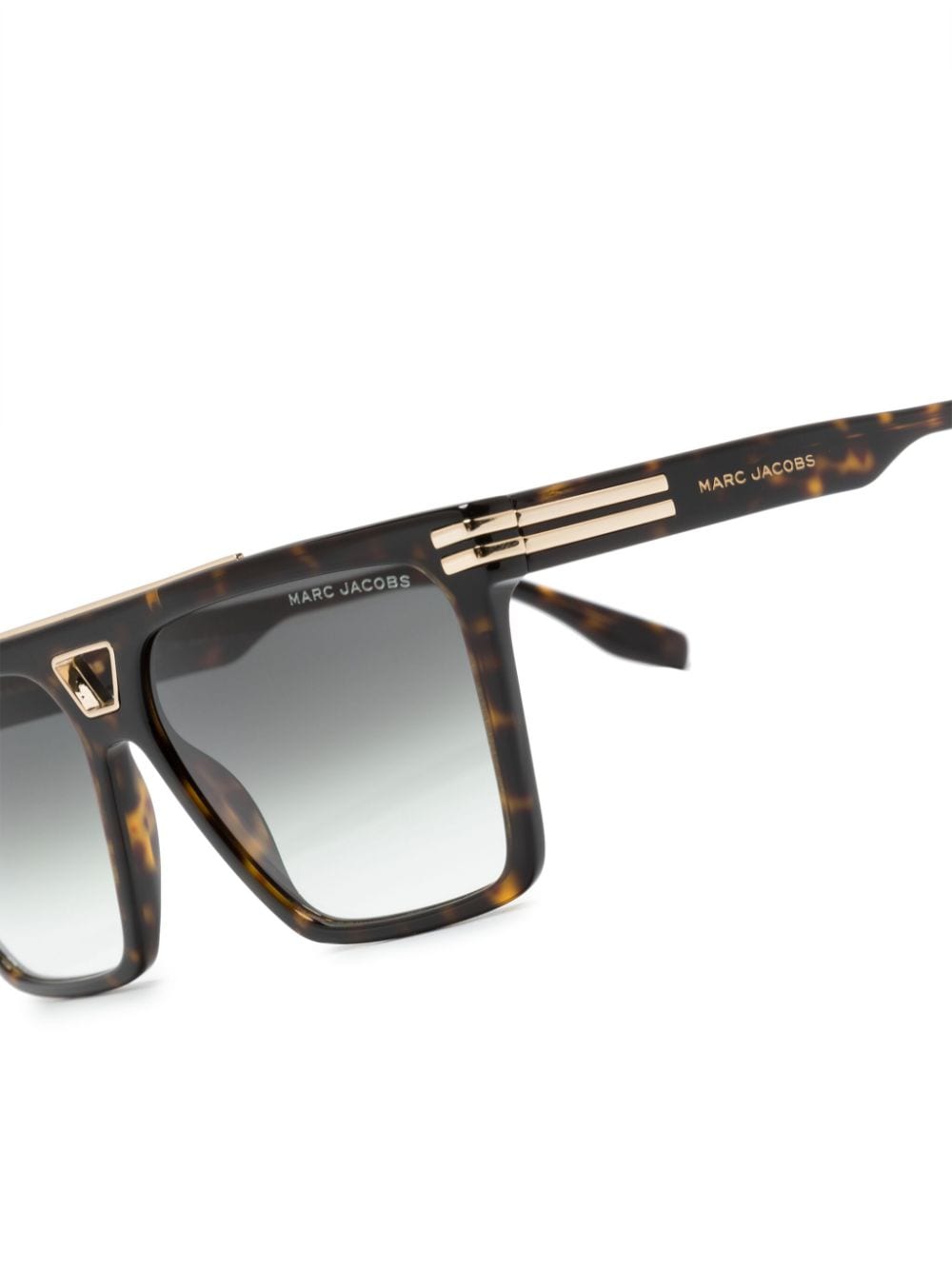 Shop Marc Jacobs Tortoiseshell-effect Square-frame Sunglasses In Brown