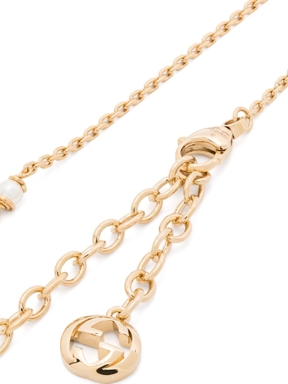 Shop Gucci Script Pendant Necklace In Gold