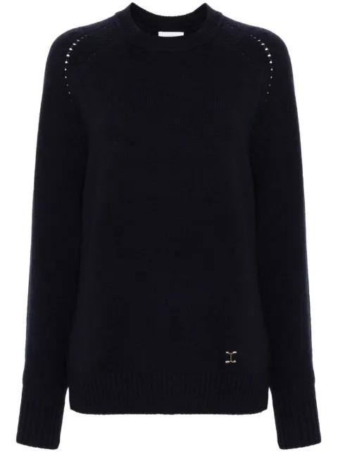 Chloé Marcie-plaque cashmere blend jumper