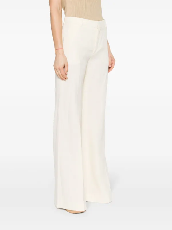 Chloe wide leg Linen Trousers Neutrals FARFETCH PT