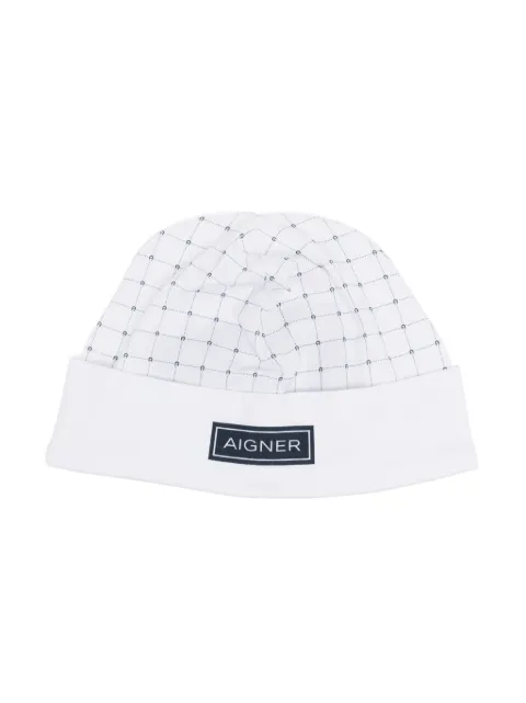 Aigner Kids gorro con monograma estampado