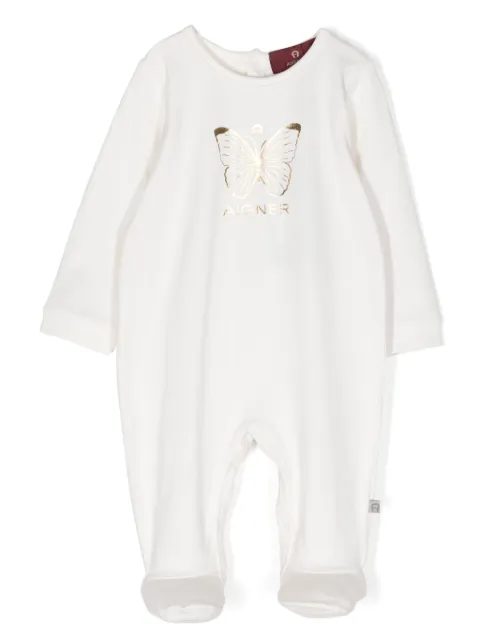 Aigner Kids butterfly-print cotton pajamas