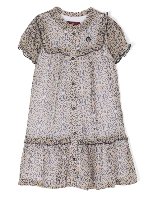 Aigner Kids платье с вышивкой в горох
