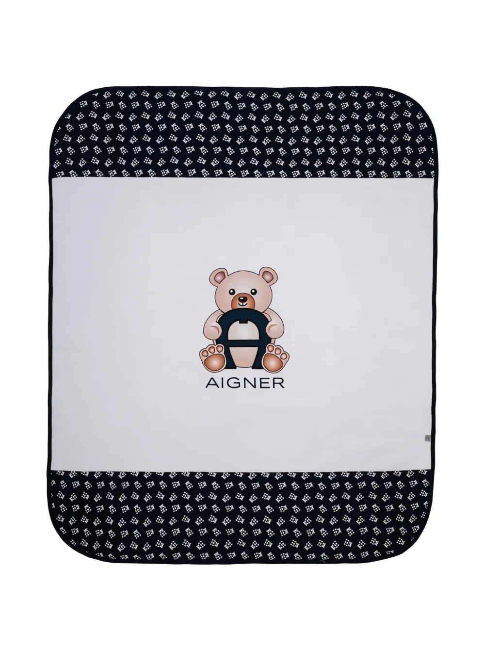 Aigner Kids logo-print blanket - Blu