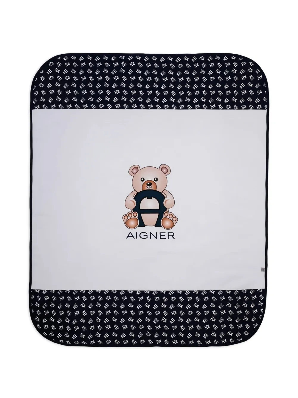 Aigner Kids logo-print blanket - Blu