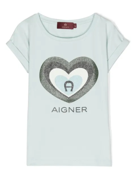 Aigner Kids logo-print cotton T-shirt