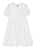 Aigner Kids logo-embroidered tiered skirt - White