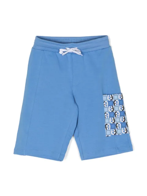 Aigner Kids logo-print cotton shorts