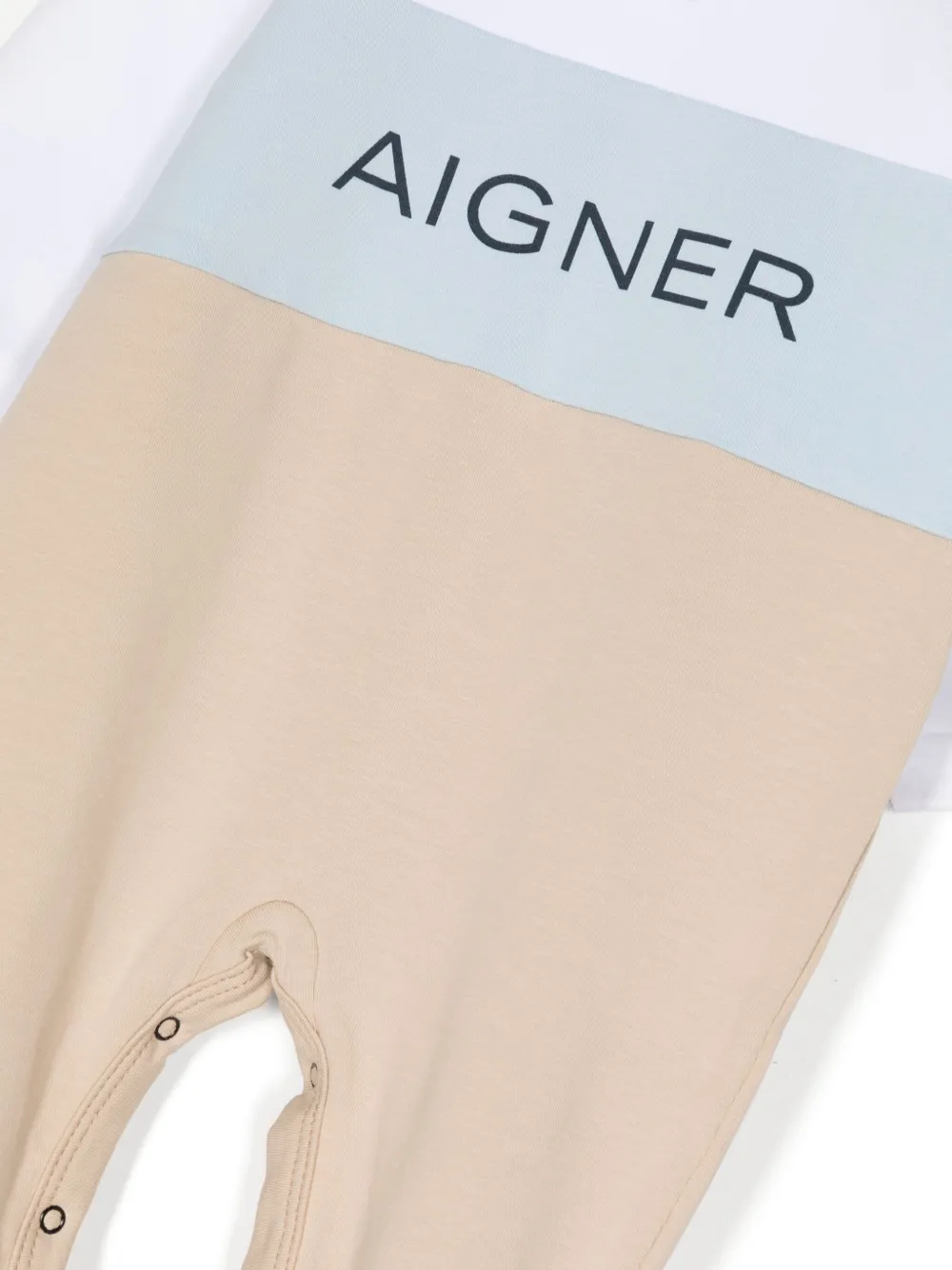 Aigner Logo-print Colour-block Romper In Multicolour