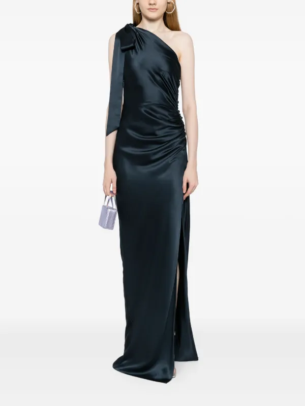 plus size bridesmaid dress shops near me Ever-Pretty A-Line Lace-Up Chiffon Maxi Budget exuding charm and confidence roundf La Femme GLAM Prom Color:Yellow/Silver