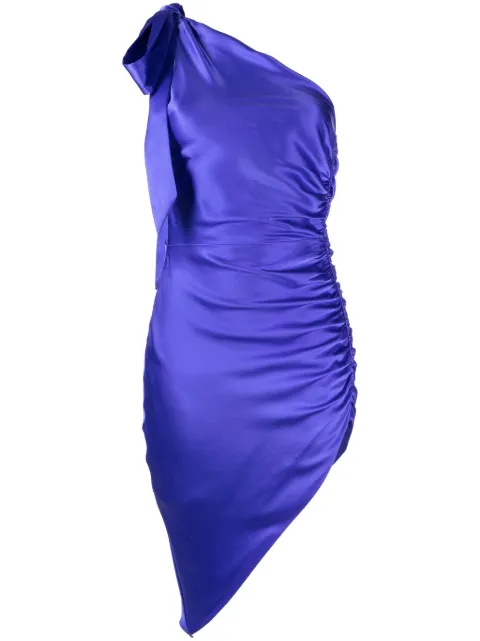 Michelle Mason asymmetric silk minidress