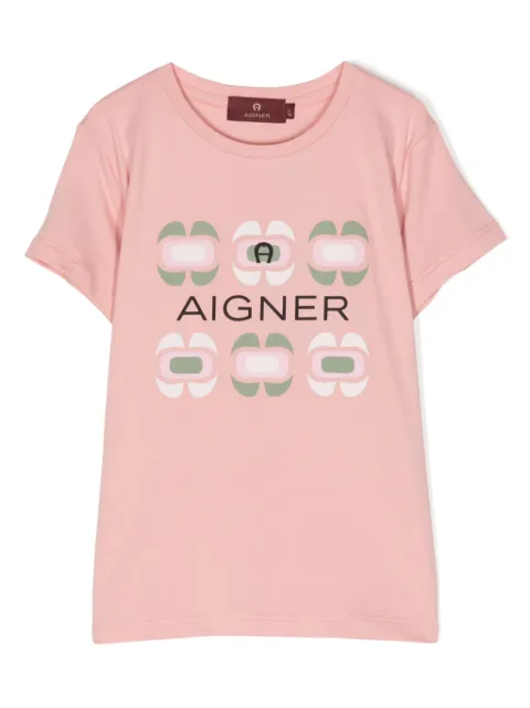 Aigner Kids logo-print cotton T-shirt