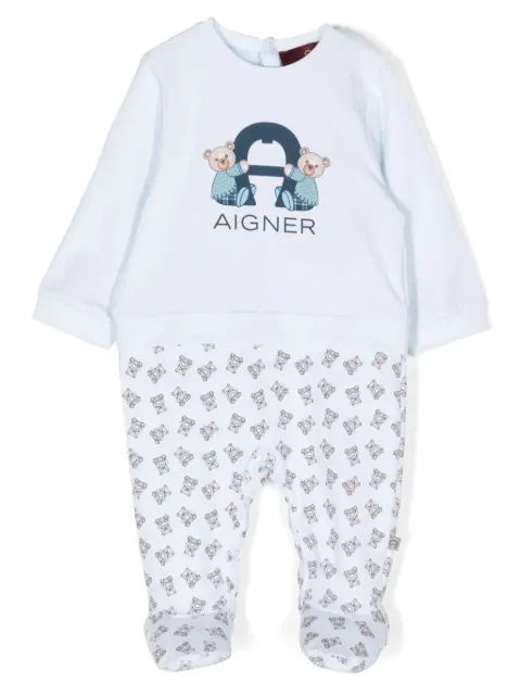 Aigner Kids romper estampado de osito