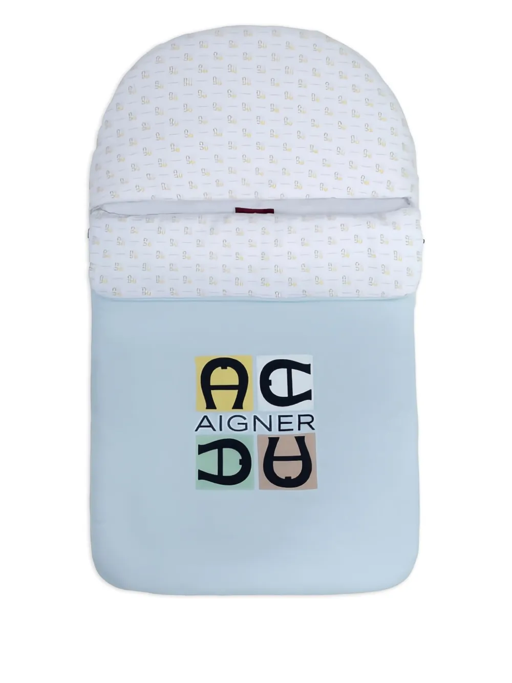 Aigner Kids logo-print sleep bag - Blu