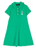 Aigner Kids logo-embroidered drop-waist dress - Green