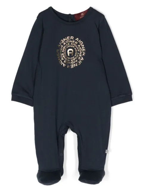Aigner Kids pijama con logo estampado