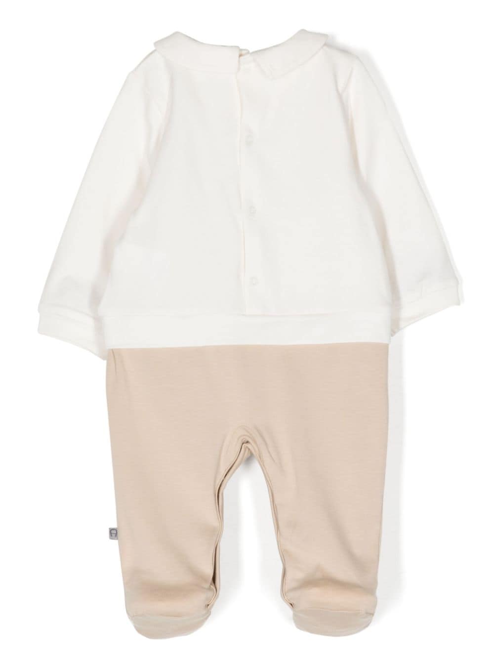 Aigner Kids graphic-print cotton romper - Beige