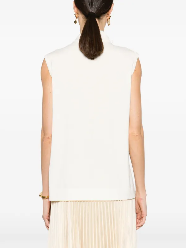 【送料&関税込】Jil Sander Ivory Polyester Sleeveless Down J 関税&送料込】Jil Sander Ivory Polyester Sleeveless Down J