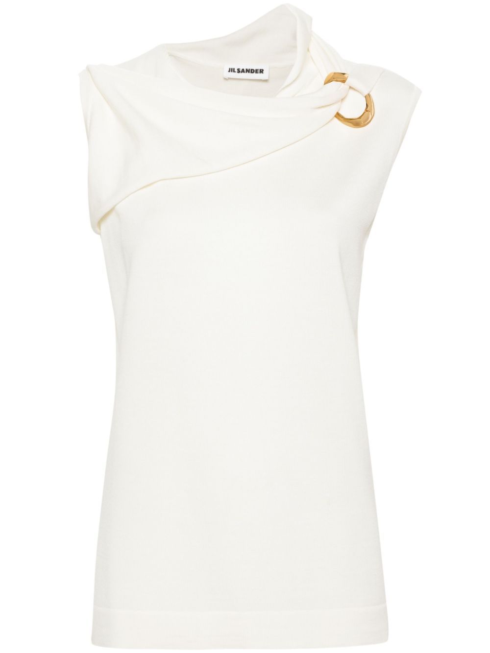 JIL SANDER ROUND-NECK SLEEVELESS TOP